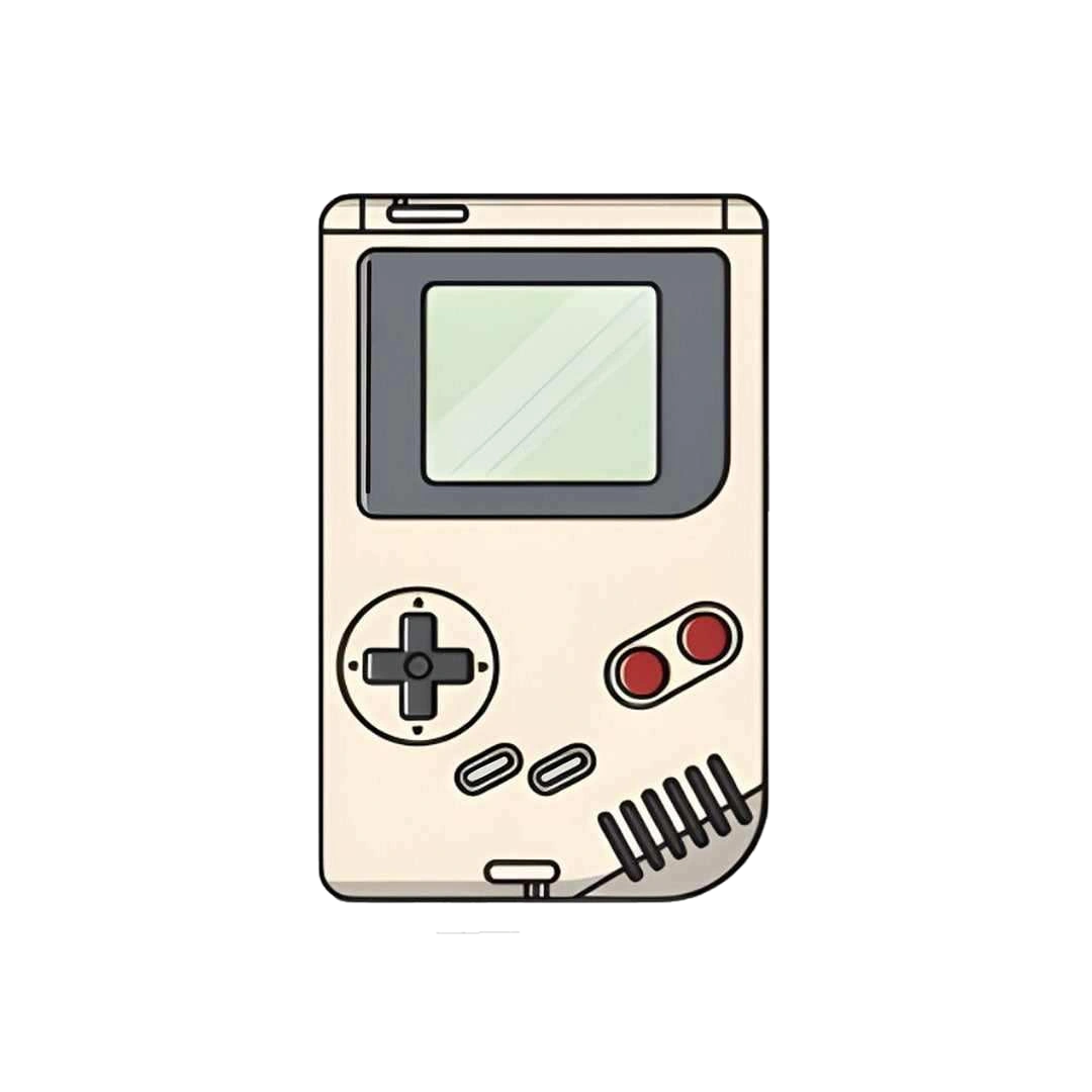 White Gameboy Sticker